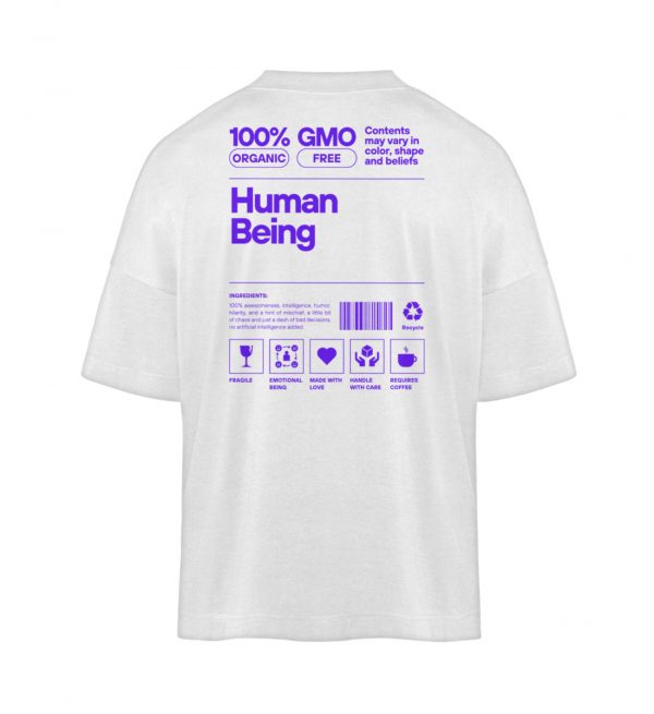 Human being violett - Organic Oversized Shirt ST/ST-3
