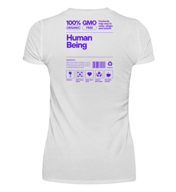 Human being violett - V-Neck Damenshirt-3